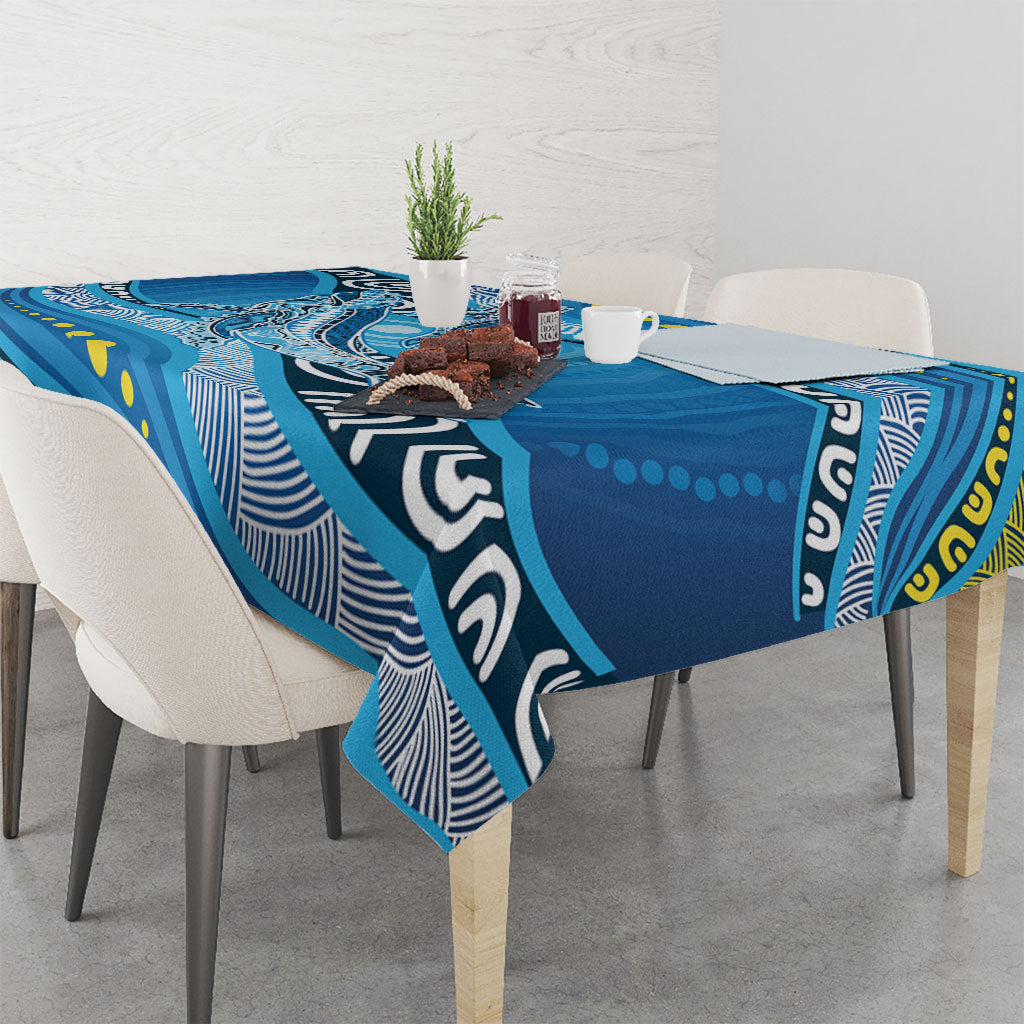 Aboriginal Ocean Whale Tablecloth Dot Art Dreamtime Style