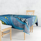 Aboriginal Ocean Whale Tablecloth Dot Art Dreamtime Style