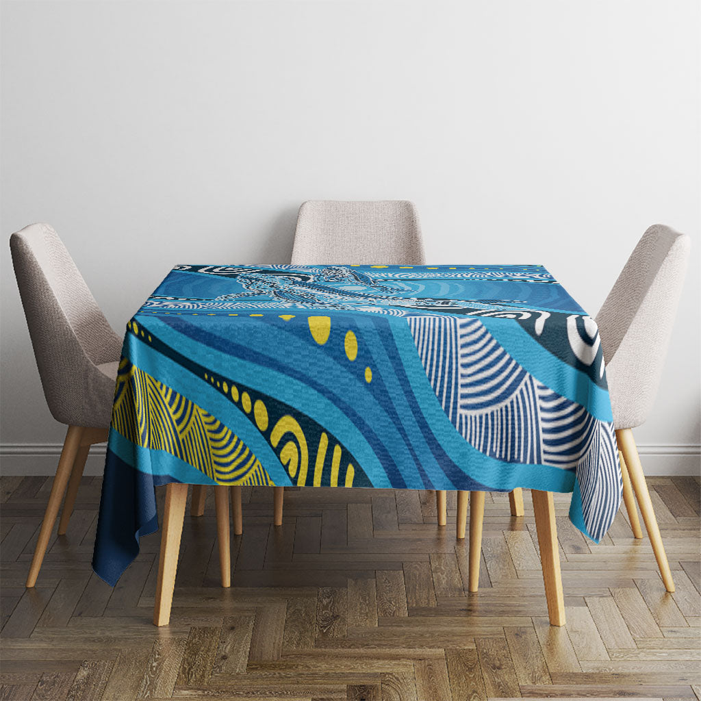 Aboriginal Ocean Whale Tablecloth Dot Art Dreamtime Style