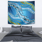 Aboriginal Ocean Whale Tapestry Dot Art Dreamtime Style