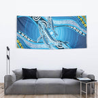 Aboriginal Ocean Whale Tapestry Dot Art Dreamtime Style