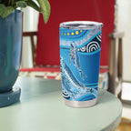 Aboriginal Ocean Whale Tumbler Cup Dot Art Dreamtime Style