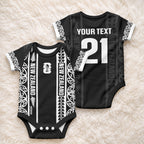 Custom New Zealand Football White Fern Supporter Baby Onesie