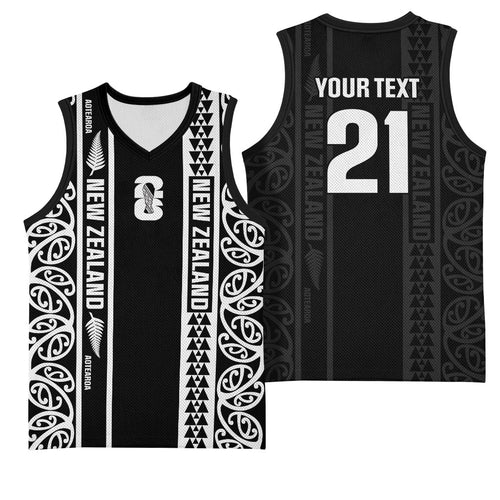 Custom New Zealand Football White Fern Supporter Basketball Jersey