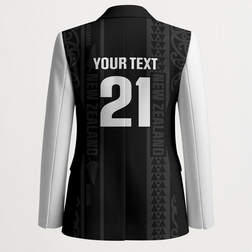 Custom New Zealand Football White Fern Supporter Blazer