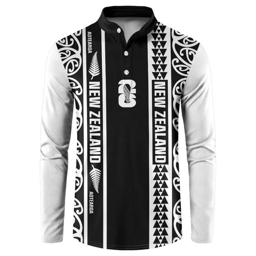 Custom New Zealand Football White Fern Supporter Button Sweatshirt