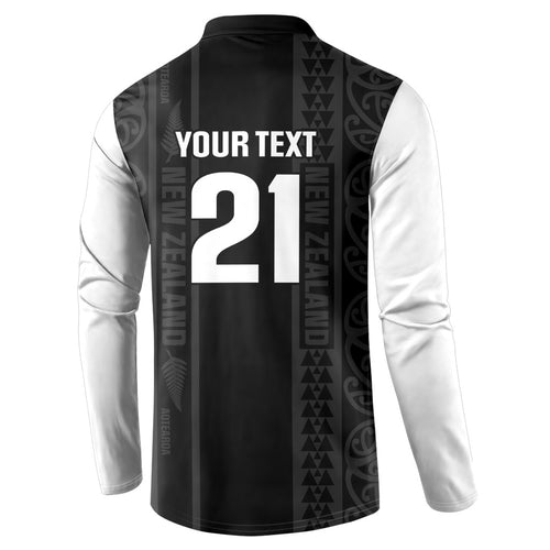 Custom New Zealand Football White Fern Supporter Button Sweatshirt