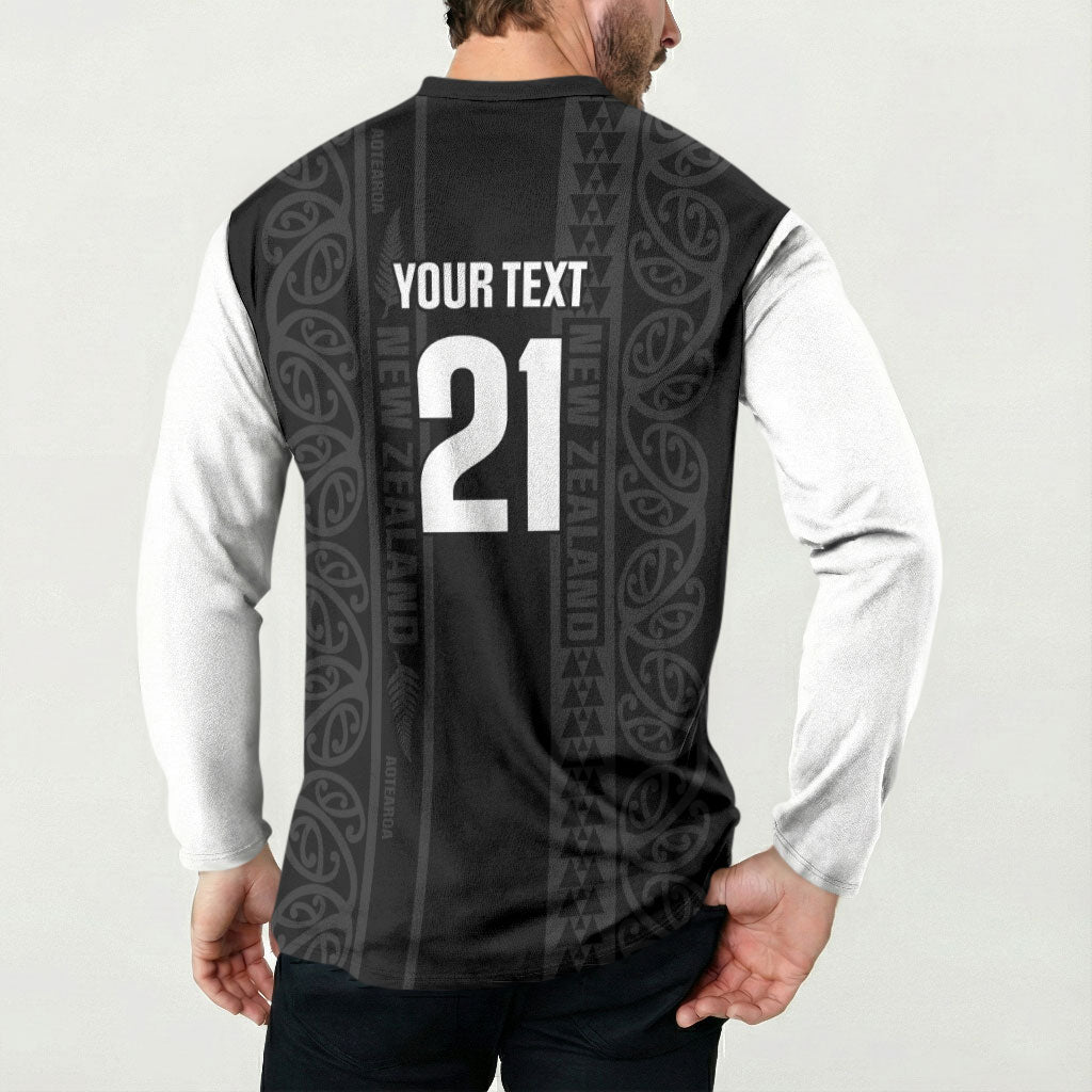 Custom New Zealand Football White Fern Supporter Button Sweatshirt