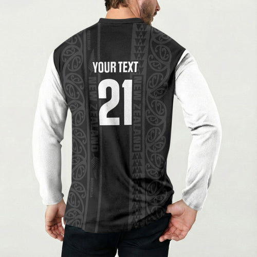 Custom New Zealand Football White Fern Supporter Button Sweatshirt