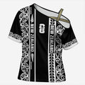 Custom New Zealand Football White Fern Supporter Cross Shoulder Shirt
