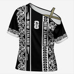 Custom New Zealand Football White Fern Supporter Cross Shoulder Shirt
