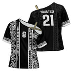Custom New Zealand Football White Fern Supporter Cross Shoulder Shirt