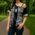 Custom New Zealand Football White Fern Supporter Cross Shoulder Shirt