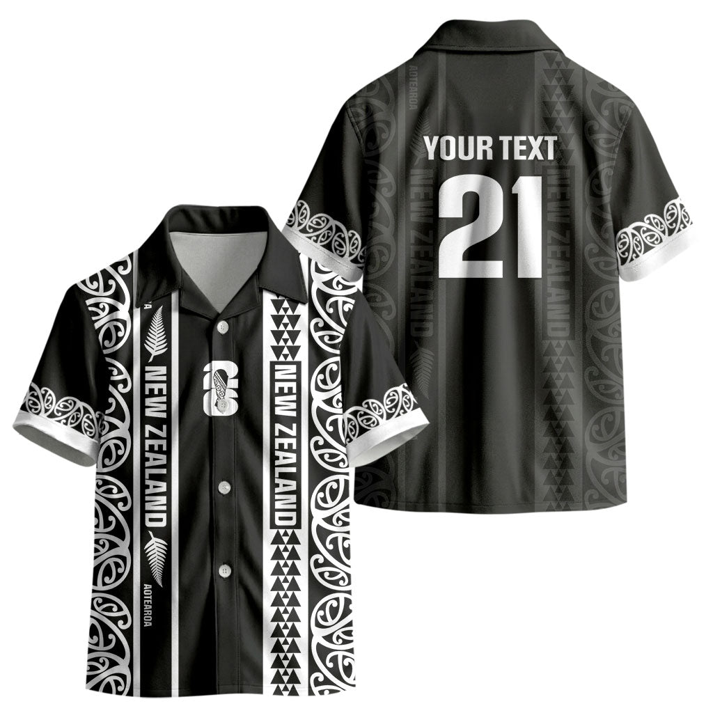 Custom New Zealand Football White Fern Supporter Kid Hawaiian Shirt LT9