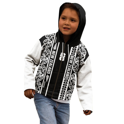Custom New Zealand Football White Fern Supporter Kid Hoodie