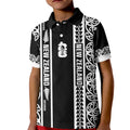 Custom New Zealand Football White Fern Supporter Kid Polo Shirt
