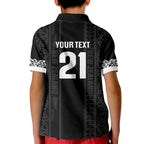 Custom New Zealand Football White Fern Supporter Kid Polo Shirt