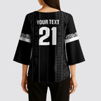 Custom New Zealand Football White Fern Supporter Kimono Sleeve Blouse