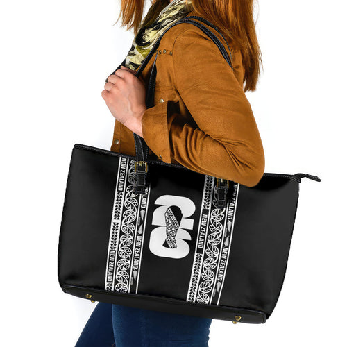 New Zealand Football White Fern Supporter Leather Tote Bag