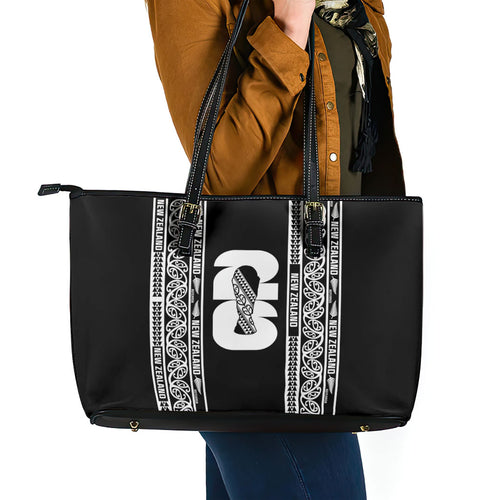 New Zealand Football White Fern Supporter Leather Tote Bag