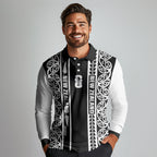 Custom New Zealand Football White Fern Supporter Long Sleeve Polo Shirt