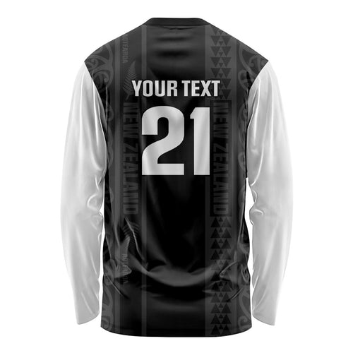 Custom New Zealand Football White Fern Supporter Long Sleeve Shirt
