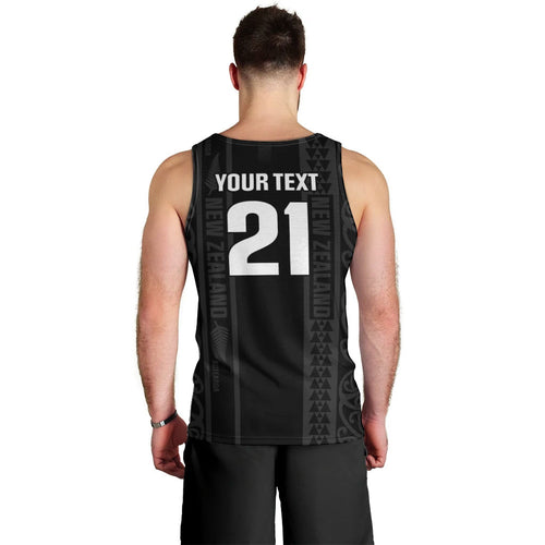 Custom New Zealand Football White Fern Supporter Men Tank Top