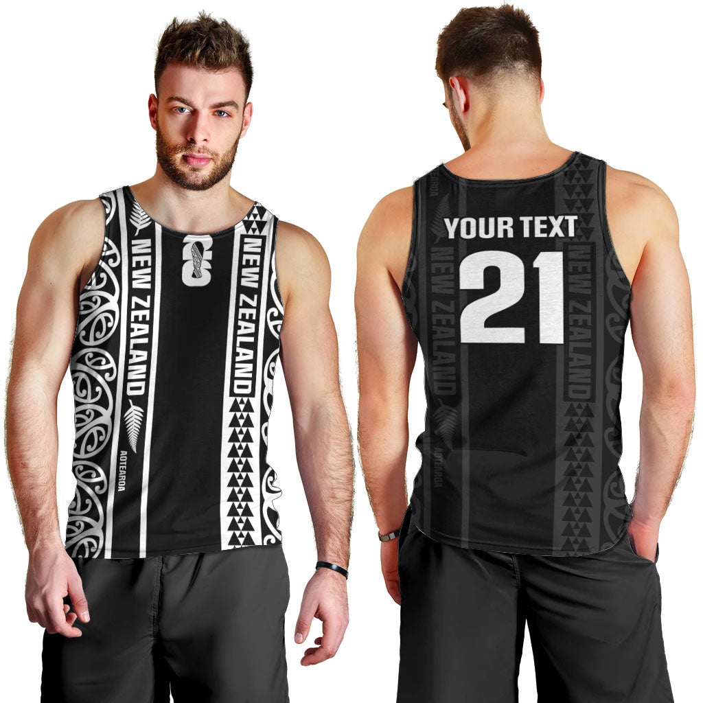 Custom New Zealand Football White Fern Supporter Men Tank Top