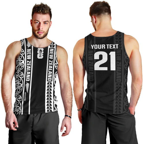 Custom New Zealand Football White Fern Supporter Men Tank Top