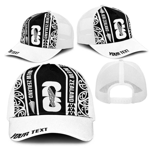 Personalised New Zealand Football White Fern Supporter Mesh Trucker Cap