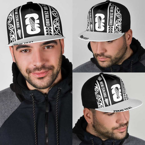 Personalised New Zealand Football White Fern Supporter Mesh Trucker Cap