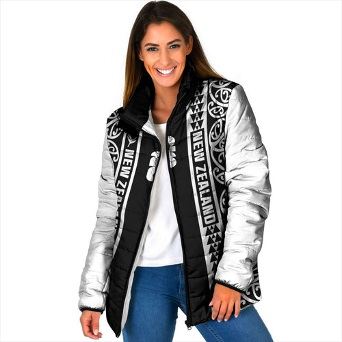 Custom New Zealand Football White Fern Supporter Padded Jacket