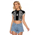 Custom New Zealand Football White Fern Supporter Raglan Cropped T Shirt