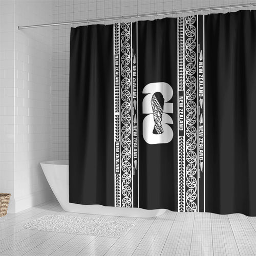 New Zealand Football White Fern Supporter Shower Curtain