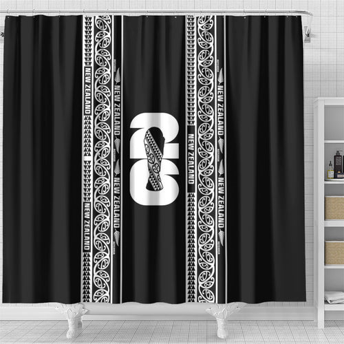 New Zealand Football White Fern Supporter Shower Curtain
