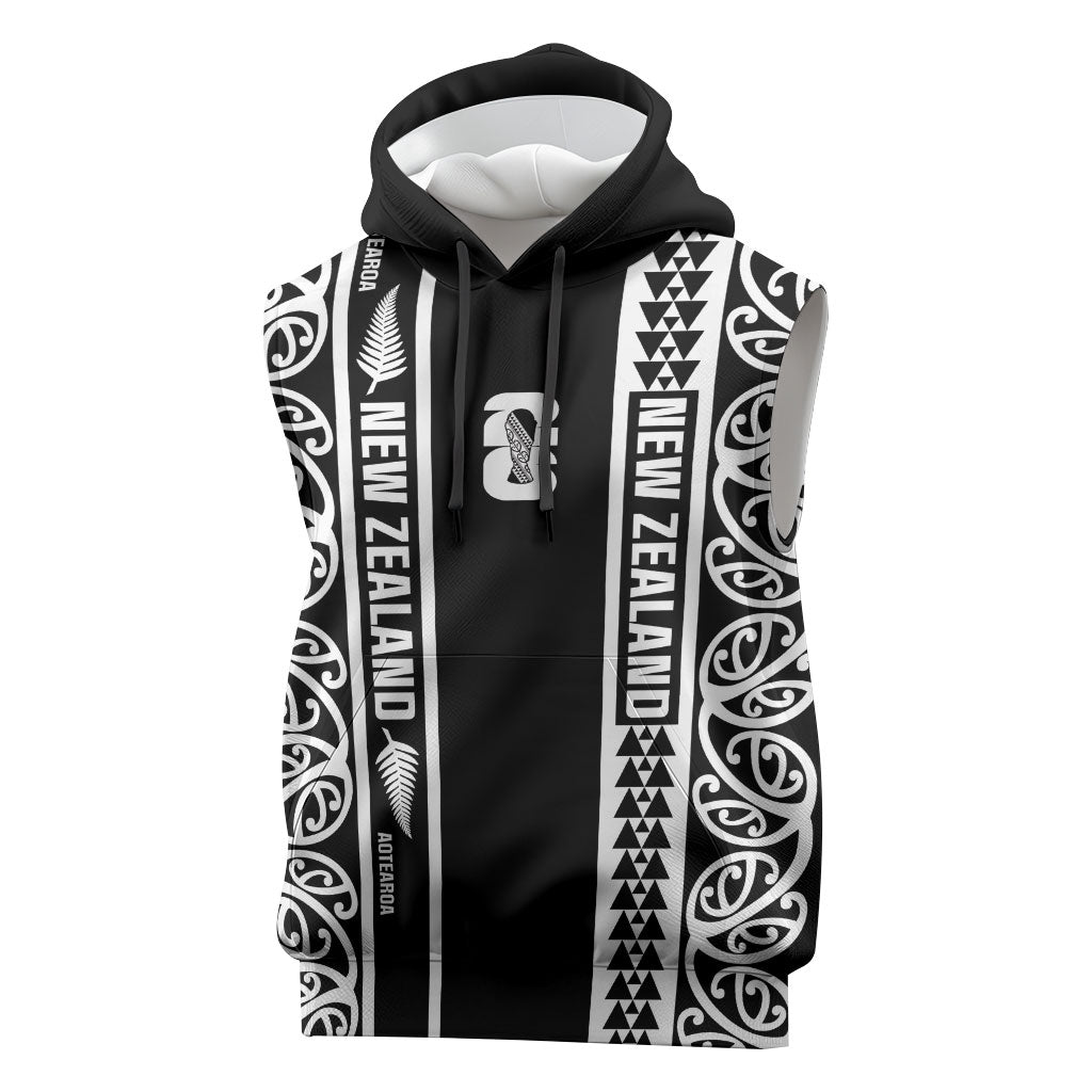 Custom New Zealand Football White Fern Supporter Sleeveless Hoodie