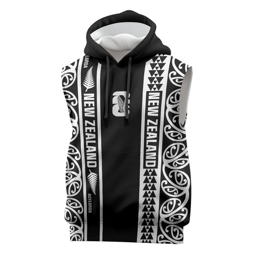 Custom New Zealand Football White Fern Supporter Sleeveless Hoodie