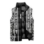 Custom New Zealand Football White Fern Supporter Sleeveless Puffer Jacket
