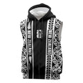 Custom New Zealand Football White Fern Supporter Sleeveless Zip Hoodie