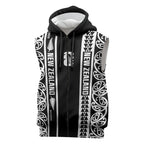 Custom New Zealand Football White Fern Supporter Sleeveless Zip Hoodie