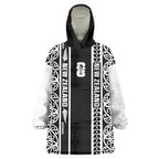 Custom New Zealand Football White Fern Supporter Wearable Blanket Hoodie