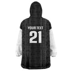 Custom New Zealand Football White Fern Supporter Wearable Blanket Hoodie