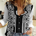 Custom New Zealand Football White Fern Supporter Women Casual Shirt