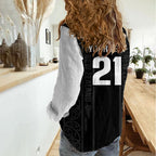 Custom New Zealand Football White Fern Supporter Women Casual Shirt