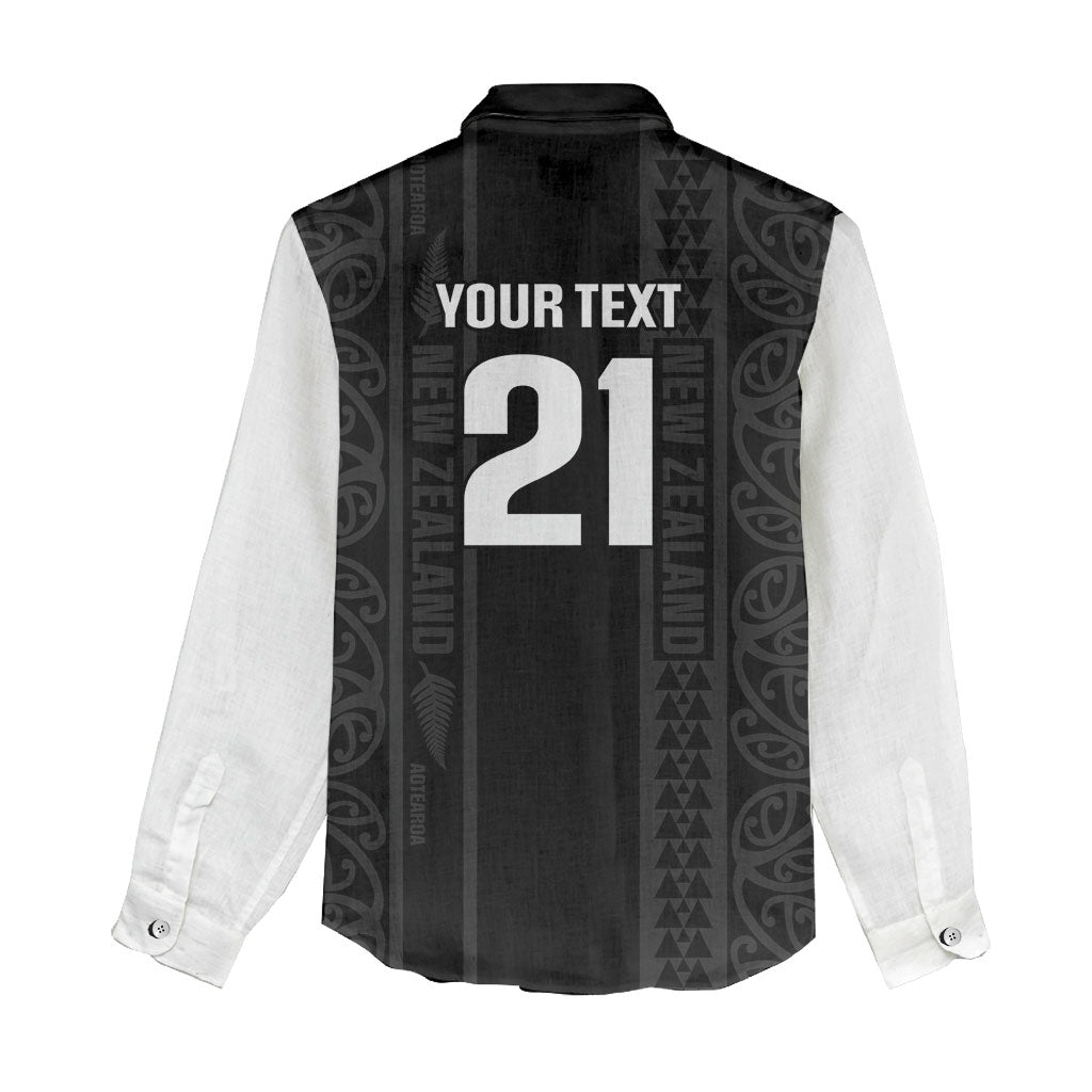 Custom New Zealand Football White Fern Supporter Women Casual Shirt