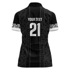 Custom New Zealand Football White Fern Supporter Women Polo Shirt