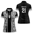 Custom New Zealand Football White Fern Supporter Women Polo Shirt