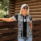 Custom New Zealand Football White Fern Supporter Women Polo Shirt