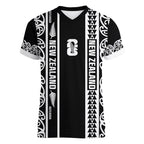 Custom New Zealand Football White Fern Supporter Women V-Neck T-Shirt