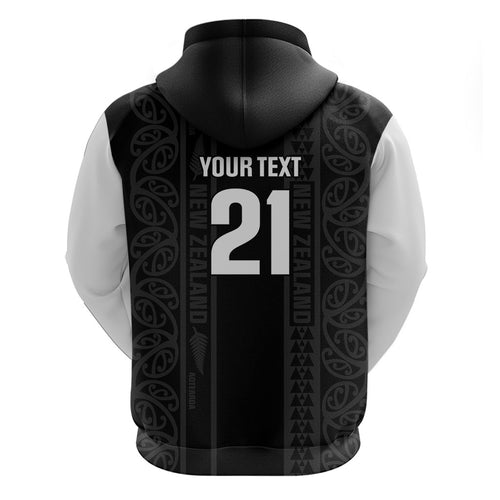 Custom New Zealand Football White Fern Supporter Zip Hoodie